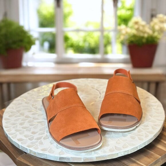 Sorel Ella II Slingback Sandals Women’s 9 UK7 EU40 Burnt Orange Suede NEW - Picture 2 of 11